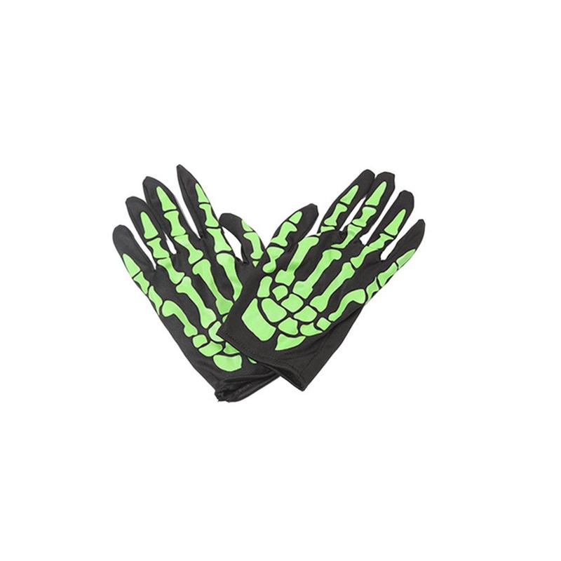 1 Pair Skull Pattern Gloves, Outdoor Sports Protective Gloves, Halloween Carnival Performance Gloves, Party Favor