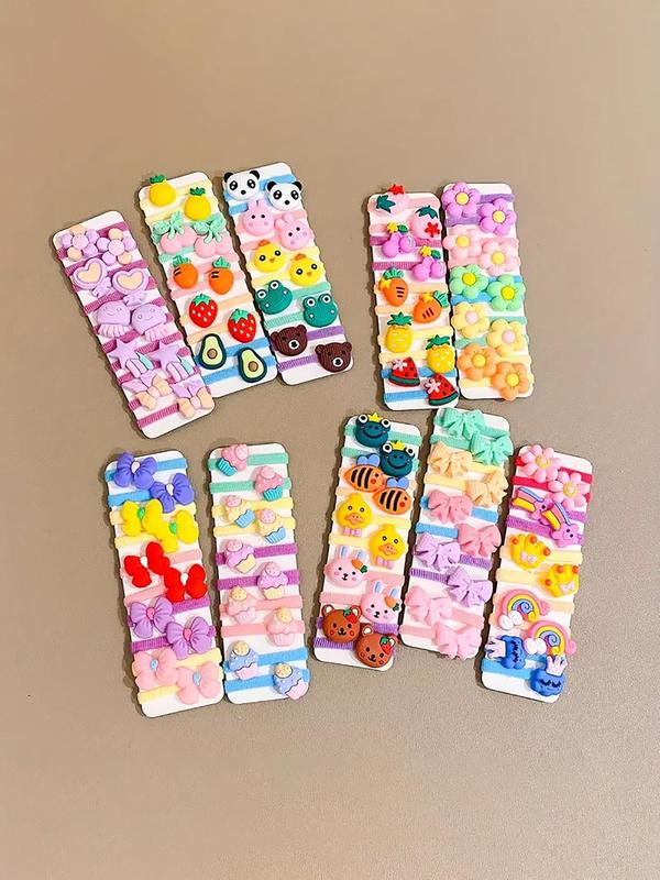 Cute Cartoon Fruit & Animal Design Hair Tie, High Stretch Hair Tie, Fashion Hair Accessories for Girls & Women