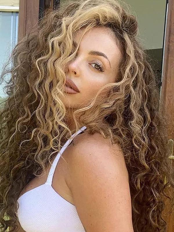 Fashion Long Curly Wigs for Women, Gorgeous Fluffy Wigs, Synthetic Full Machine Wigs for Party, Daily Use