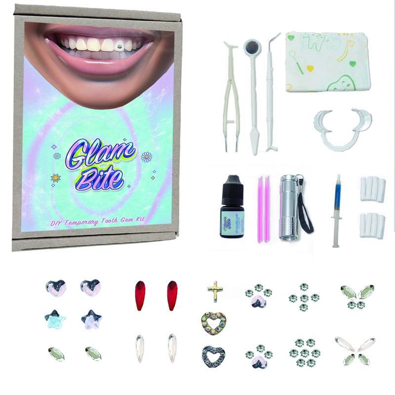 GlamBite Tooth Gem Kit - Premium Quality, Safe & Easy DIY Teeth Jewelry