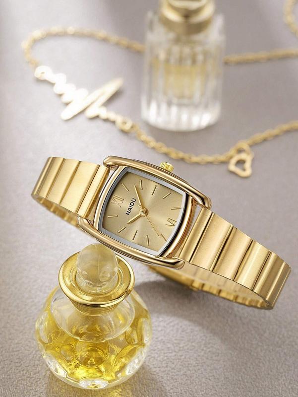 Vintage Square Women Quartz Watch for Casual Daily Wear or Gift