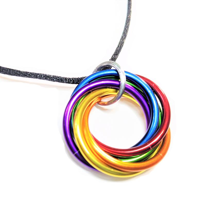 Möbii PRIDE - Discreet and Stylish Fidget Jewelry - Pride Flag Color combinations - by Steel Lynx