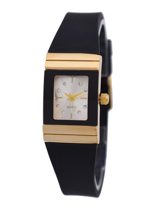 Women's Elegant Rhinestone Decorated Quartz Watch, Fashionable Rectangle Dial Watch for Women & Girls, Trendy All-match & Exquisite Watch for Birthday Gift without Box