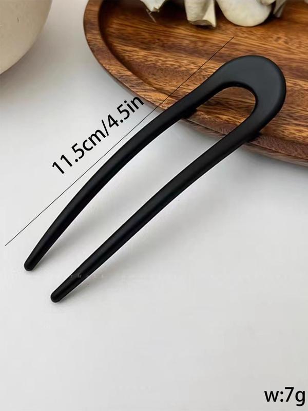 3pcs Women's Simple Style Plain Color Hair Pin, Casual Trendy Hair Pin, Fashionable Hair Accessories for Daily & Party Decoration, Minimalist Headwear Suitable for Thick Hair