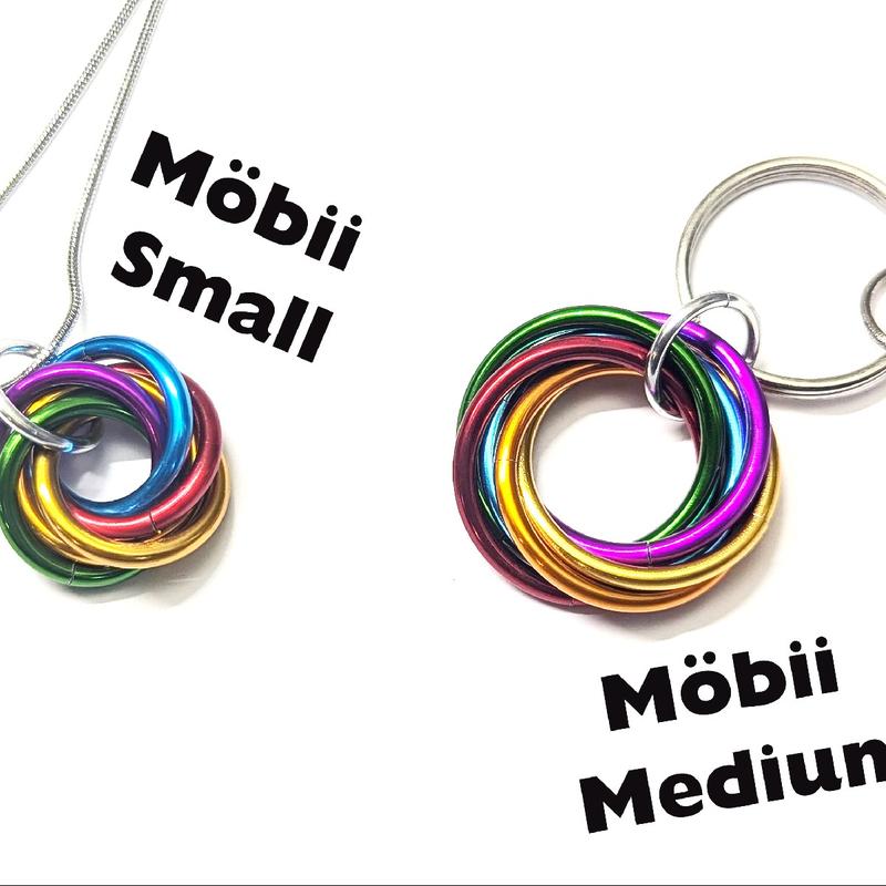 Möbii PRIDE - Discreet and Stylish Fidget Jewelry - Pride Flag Color combinations - by Steel Lynx