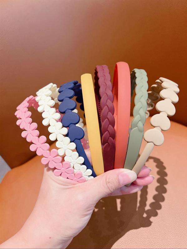 8pcs Non-slip Flower Shaped Design Hair Hoop, Casual Versatile Headband for Women, Trendy Accessories for Party and Daily Life for Shower Washing Face Makeup Skincare