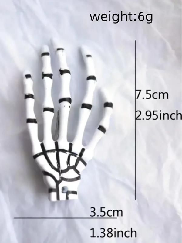 Women's Funny Skeleton Hands Bone Design Hair Clips, Fashionable Hair Accessories for Women & Girls, Cute Accessories As Holiday Gift for Friends