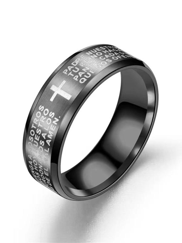 Men's Simple Fashion Criss Cross Design Stainless Steel Ring, Fashion Jewelry for Party, Daily Clothing Decor, Trendy All-match & Exquisite Jewelry for Birthday Gift