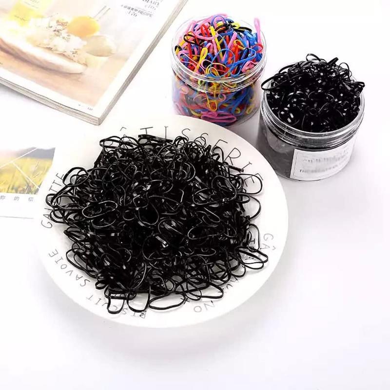 2000 PCS Clear Elastic Mini Ponytail Rubbers Ties, Soft Non-Slip Small Hair Accessories for Girls, with 2 PCS Topsy Tail Tools