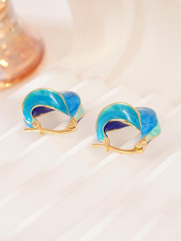 Fashionable Elegant Hoop Earrings, Fashion Jewelry for Party, Daily Clothing Decor, Trendy All-match & Exquisite Jewelry for Birthday Gift