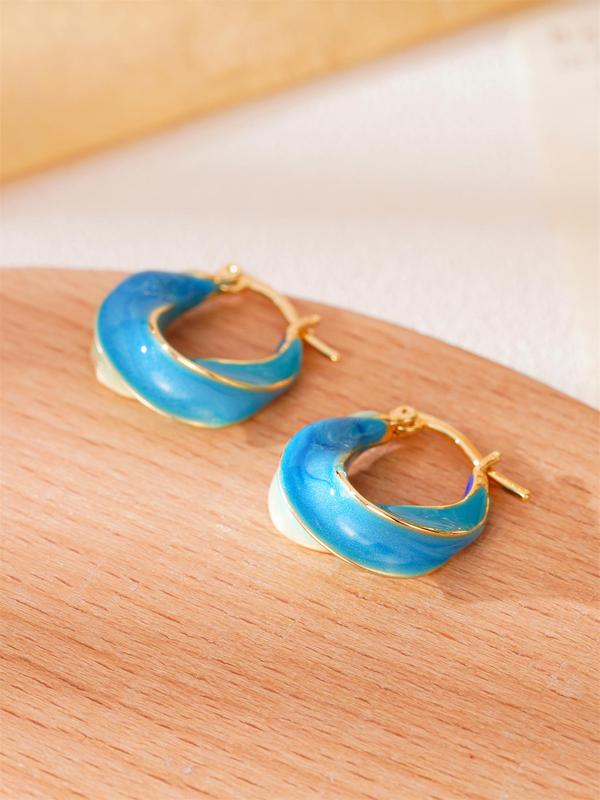 Fashionable Elegant Hoop Earrings, Fashion Jewelry for Party, Daily Clothing Decor, Trendy All-match & Exquisite Jewelry for Birthday Gift