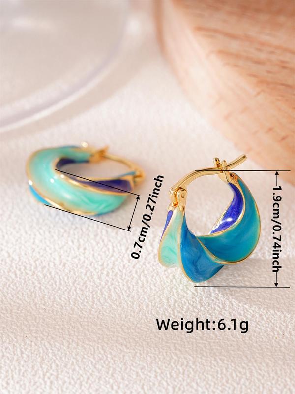 Fashionable Elegant Hoop Earrings, Fashion Jewelry for Party, Daily Clothing Decor, Trendy All-match & Exquisite Jewelry for Birthday Gift