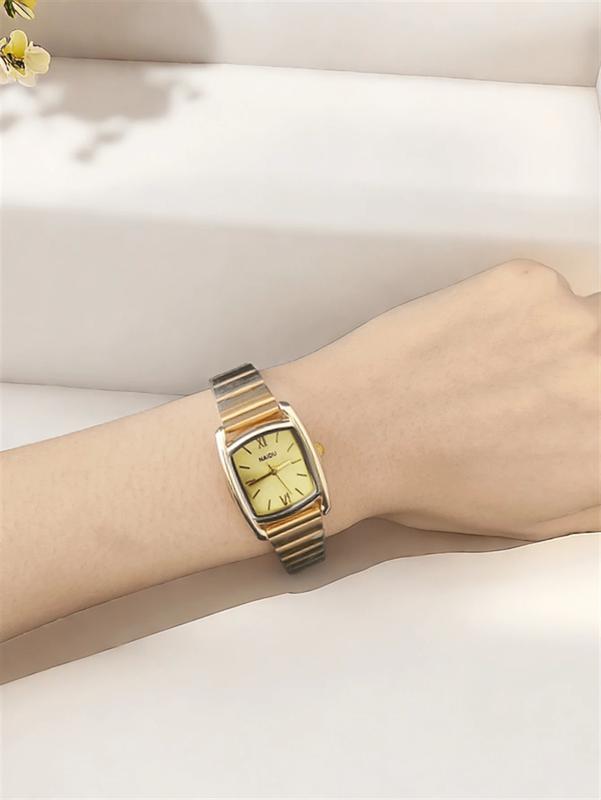 Vintage Square Women Quartz Watch for Casual Daily Wear or Gift