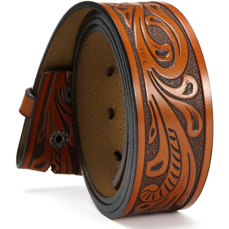 CHAOREN Western Belts for Men without Buckle - Cowboy Belt 1.5