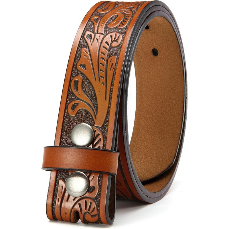 CHAOREN Western Belts for Men without Buckle - Cowboy Belt 1.5