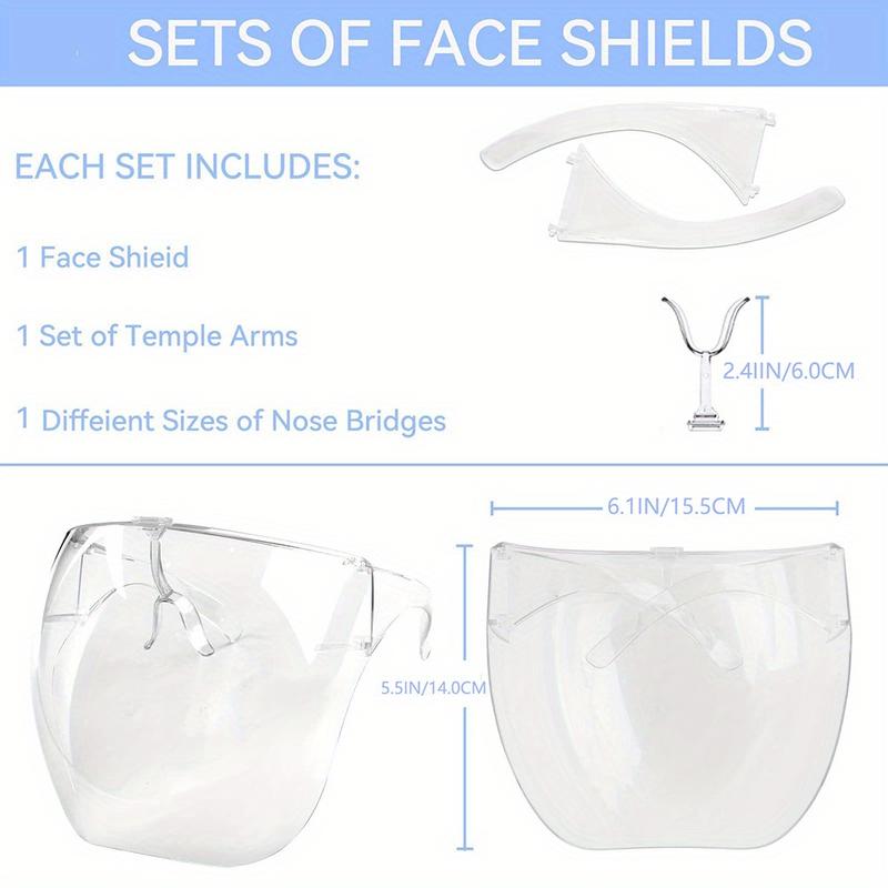 Face Shield Glasses Anti fog Clear Face Mask Full face