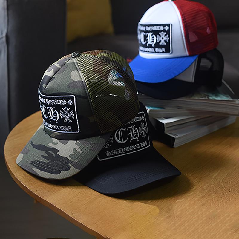 Chrome Hearts Baseball Cap With Sharp Lettering Embroidery Hip Hop Style Hollywood Trucker Hat. caps