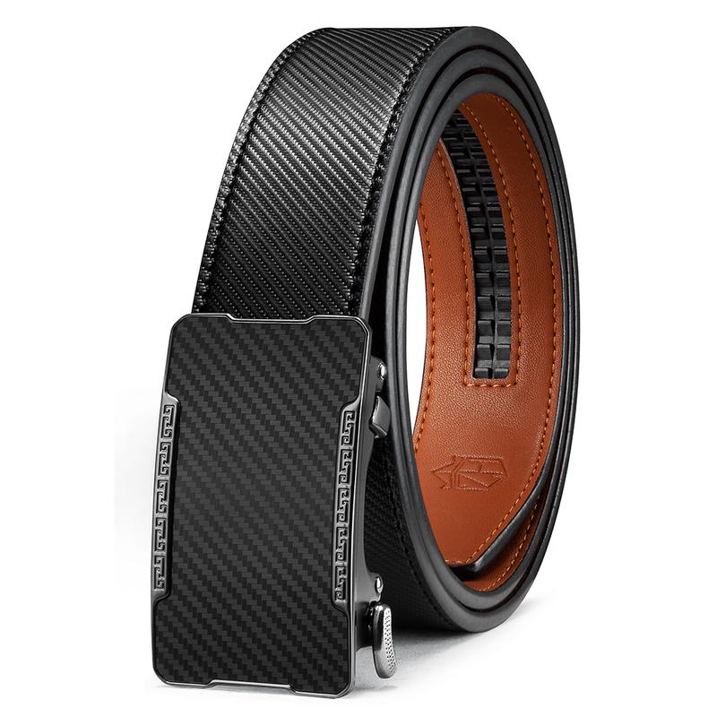 Tail Hidden Design Leather Ratchet Belt for Men