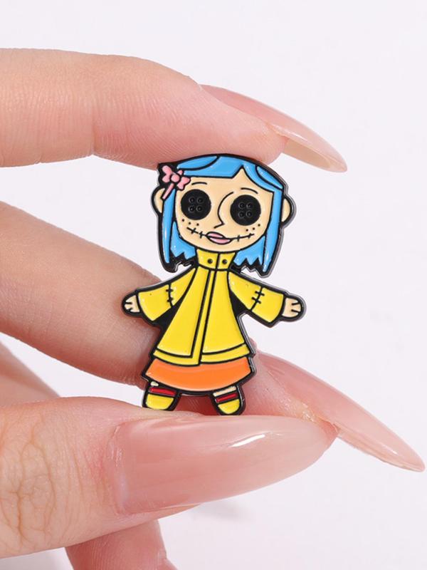 Cartoon Character Design Brooch, Cute Cartoon Badge for Backpack & Hat & Clothes Decor, Fashion Accessories for Women & Men