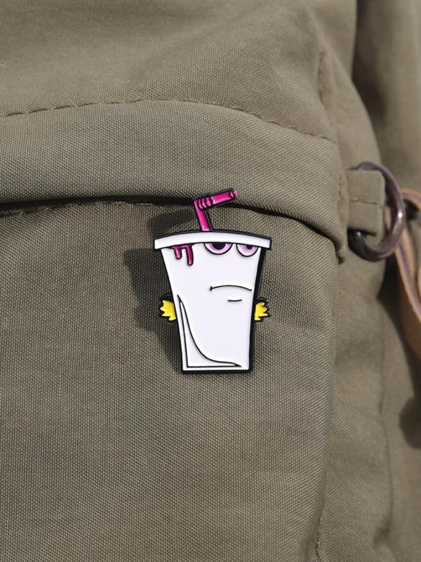 Cute Cartoon Drink Design Brooch, Fashion Brooch for Women & Men for Daily Clothing Decor, Trendy All-match & Exquisite Brooch for Birthday Gift