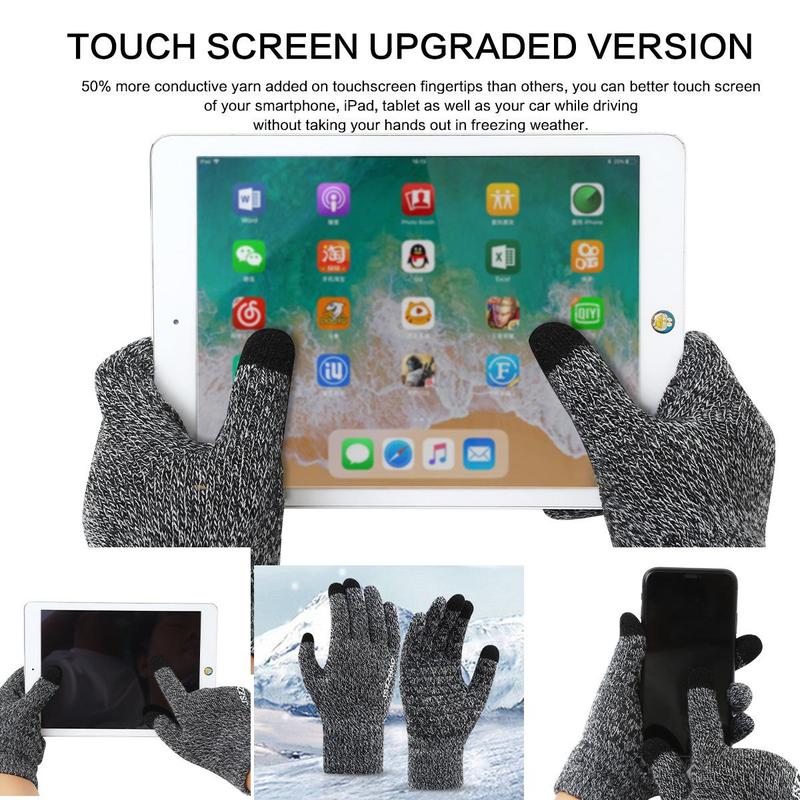 Warm Touch Screen Sports Gloves, Non-slip Thickened Gloves, Windproof & Breathable Gloves for Outdoor Cycling, Sports & Outdoor Clothing Accessories