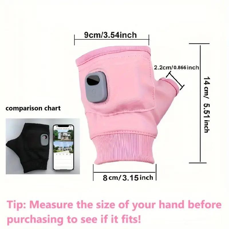 Portable Heating Gloves, 1 Pair Rechargeable Hand Warmer with Digital Display, Heated Gloves with 3 Temperature Modes for Home Use