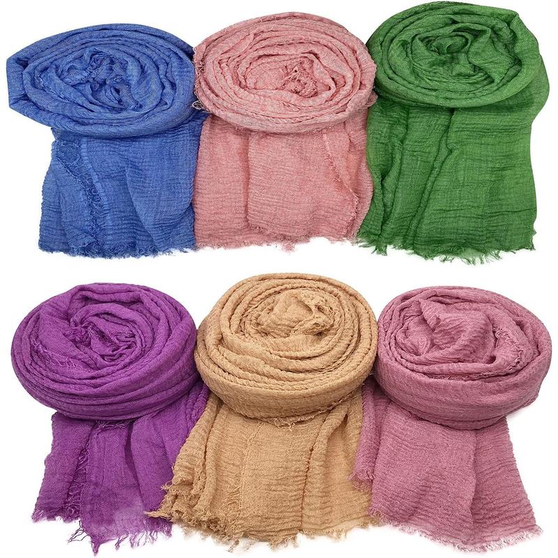 6 count Women Scarf Shawl for All Season Scarve, Mixed Color