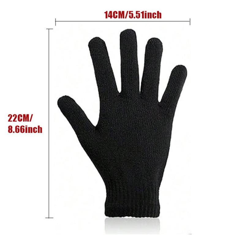 Winter Warm Knit Sports Gloves, 1 2 3 5 10 Pairs Elastic Non-slip Soft Comfortable Gloves for Women & Men, Sports & Outdoor Accessories for Cold Weather