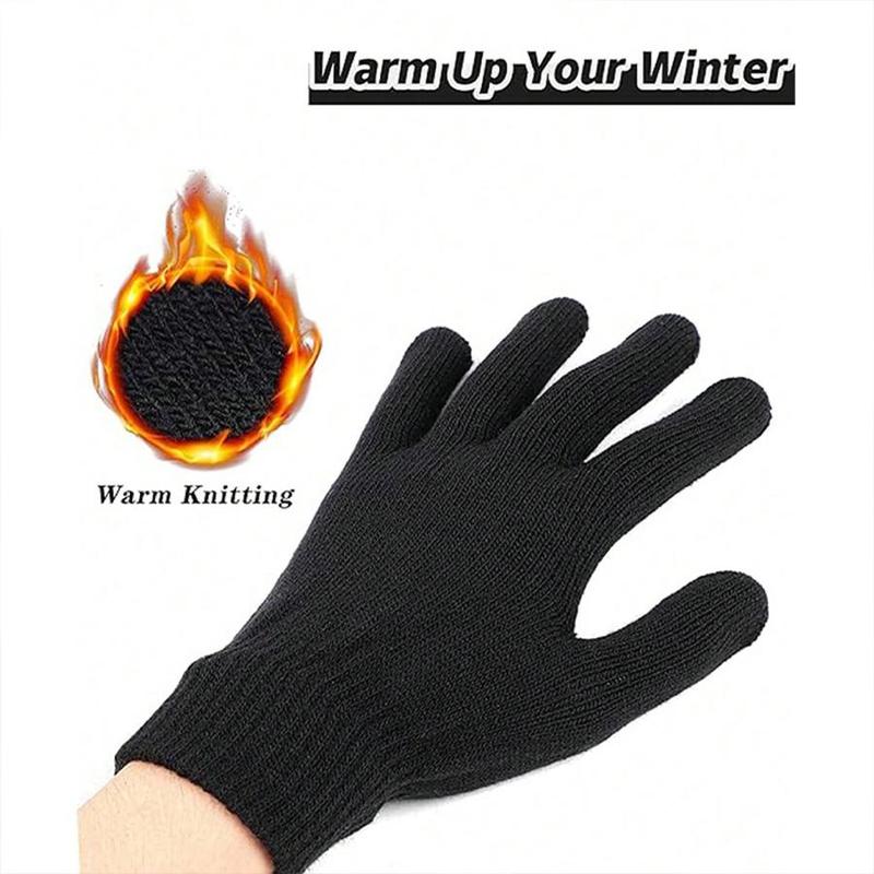 Winter Warm Knit Sports Gloves, 1 2 3 5 10 Pairs Elastic Non-slip Soft Comfortable Gloves for Women & Men, Sports & Outdoor Accessories for Cold Weather