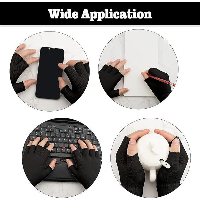 Fingerless Gloves for Women Men Winter Fingerless Mittens for Women Men Warm Knitted Gloves Typing Half Finger Gloves