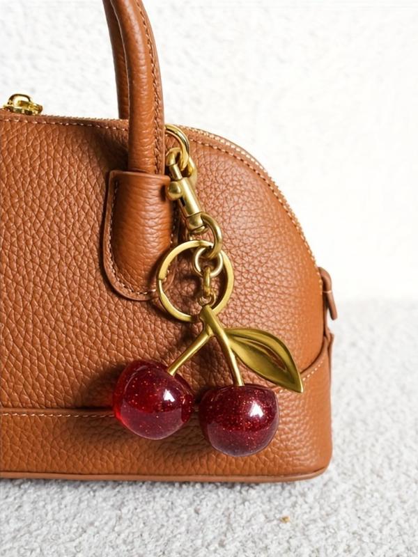 Fashion Cherry Design Keychain, Cute Fruit Design Keychain for Women & Men, Trendy All-match & Exquisite Keychain for Birthday Gift