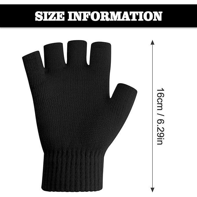 Fingerless Gloves for Women Men Winter Fingerless Mittens for Women Men Warm Knitted Gloves Typing Half Finger Gloves