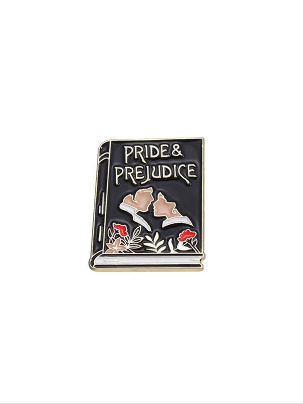 Pride & Prejudice Book Design Brooch, Cute Cartoon Book Badge for Daily Clothing Decor, Trendy All-match & Exquisite Brooch for Birthday Gift