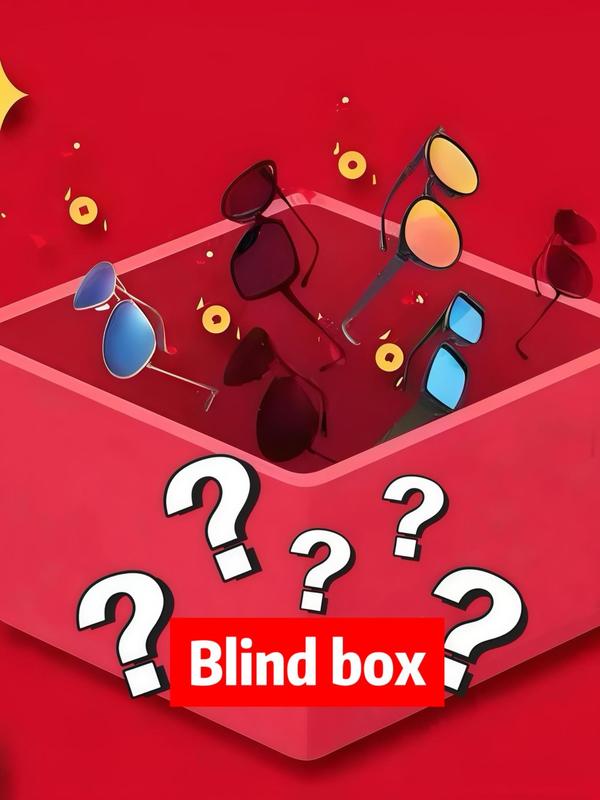 Mystery Box Package Unisex Sunglasses, Trendy Casual Tinted Lens Sunglasses for Everyday Use, Fashion Accessories for Outdoor Activities