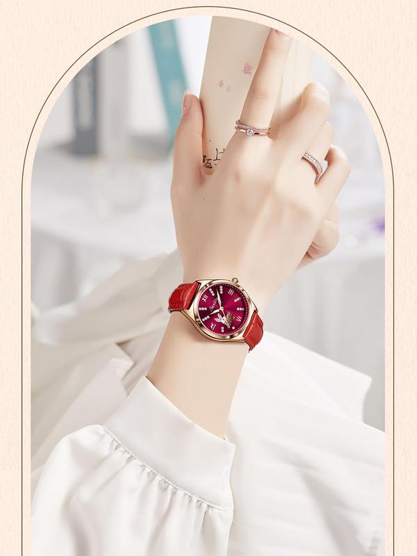 Women's Elegant Rabbit Pattern Quartz Watch, Exquisite Trendy Waterproof Wristwatch, Fashionable Watch As Gift for Women & Girls