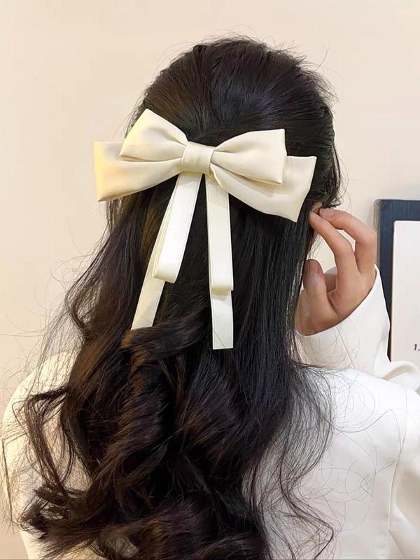 Women's Elegant Big Bow Design Hair French Clip, Gorgeous Chic Fashionable Hair Accessories for Daily Wear