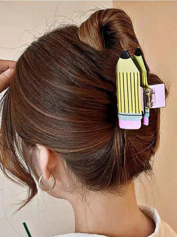 Cute Pencil Design Hair Claw, Casual and Elegant Hair Accessories for Women, Fashion Hair Accessories for Daily Wear