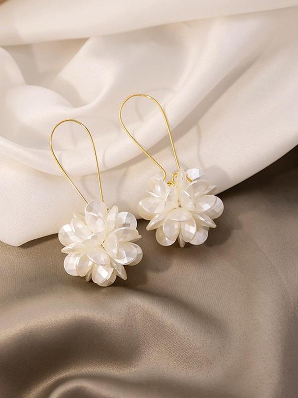 Elegant Flower Design Dangle Earrings (1 Pair), Fashion Jewelry for Party, Daily Clothing Decor, Trendy All-match & Exquisite Jewelry for Birthday Gift