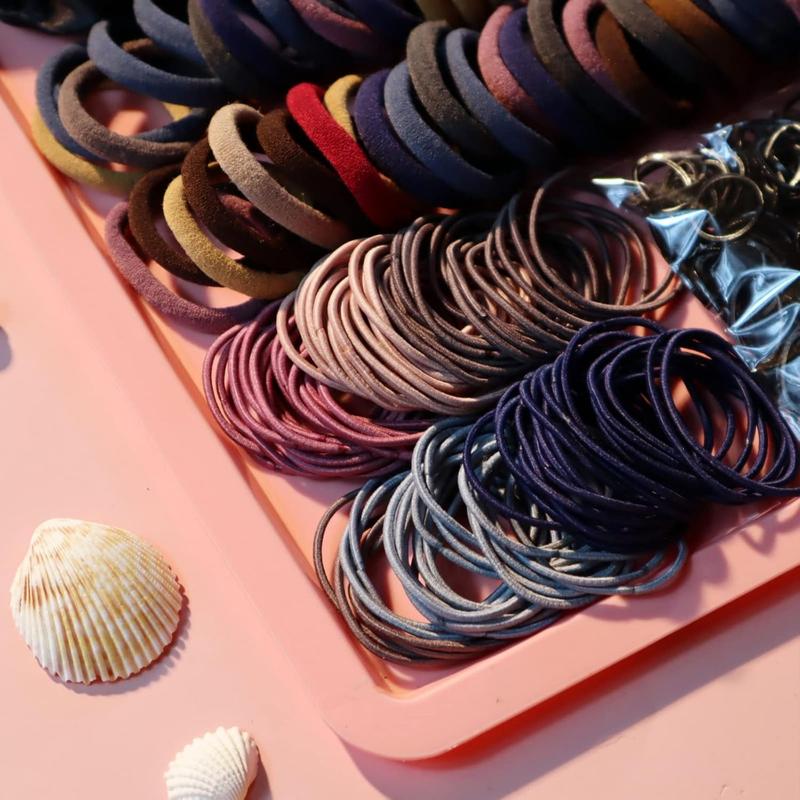 755Pack Hair Accessories for Woman Set Seamless Ponytail Holders Variety Hair Scrunchies Hair Bands Scrunchy Hair Ties For Thick and Curly (Mix)