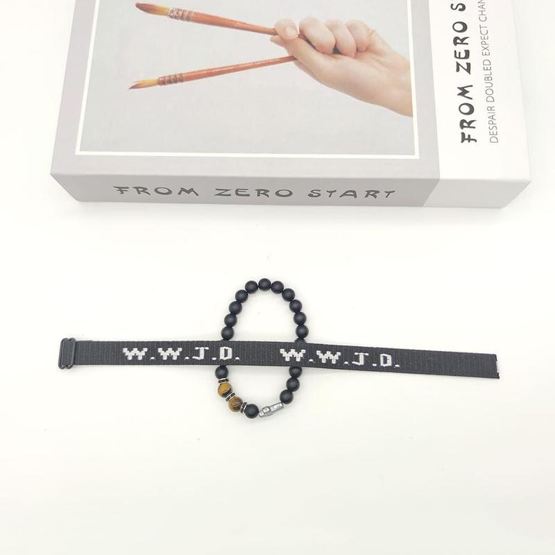 5 pack WWJD Bracelet+Beaded Cross Bracelet for Women and Men(Unisex)