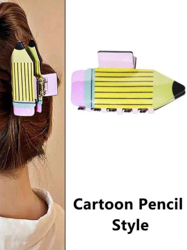 Cute Pencil Design Hair Claw, Casual and Elegant Hair Accessories for Women, Fashion Hair Accessories for Daily Wear