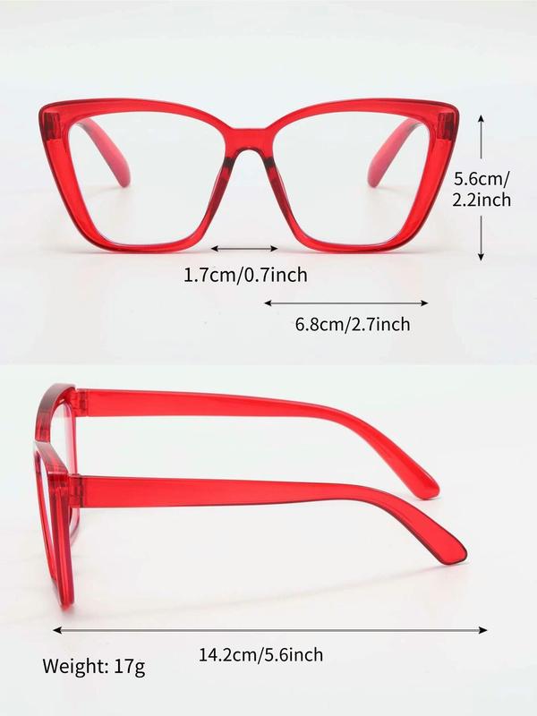 Women's Cute Cat Eye Frame Eyeglasses, Fashion Eyeglasses for Daily Wear, Fashion Accessories for Women & Girls