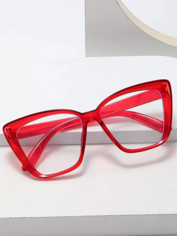 Women's Cute Cat Eye Frame Eyeglasses, Fashion Eyeglasses for Daily Wear, Fashion Accessories for Women & Girls