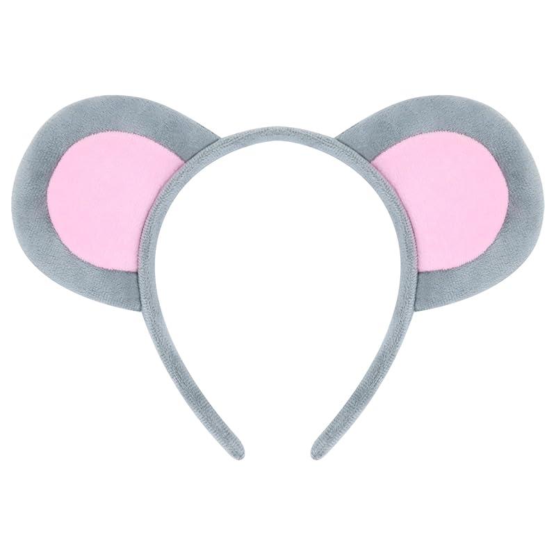 Mouse Ears Headband Animal Ears Headwear Plush Hairband for Animal Cosplay Cute Party Headwear Halloween Cosplsy Costume Accessories