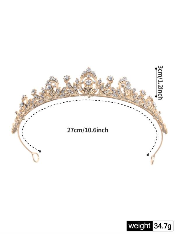 Rhinestone Crown for Wedding, Bridal Party Favor, Elegant Bridal Headwear for Wedding Bridal Party Formal Occasions, Fashion Hair Accessories for Women