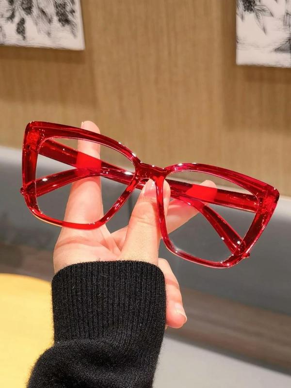 Women's Cute Cat Eye Frame Eyeglasses, Fashion Eyeglasses for Daily Wear, Fashion Accessories for Women & Girls