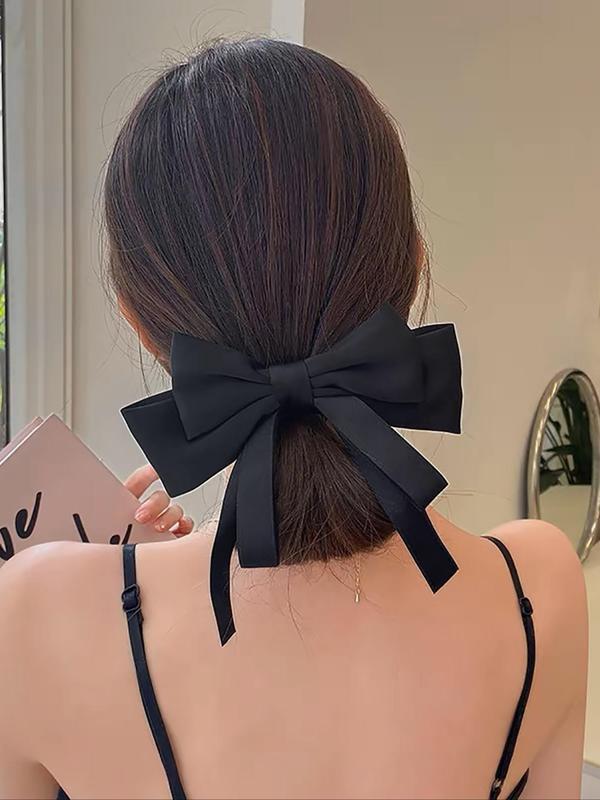 Women's Elegant Big Bow Design Hair French Clip, Gorgeous Chic Fashionable Hair Accessories for Daily Wear