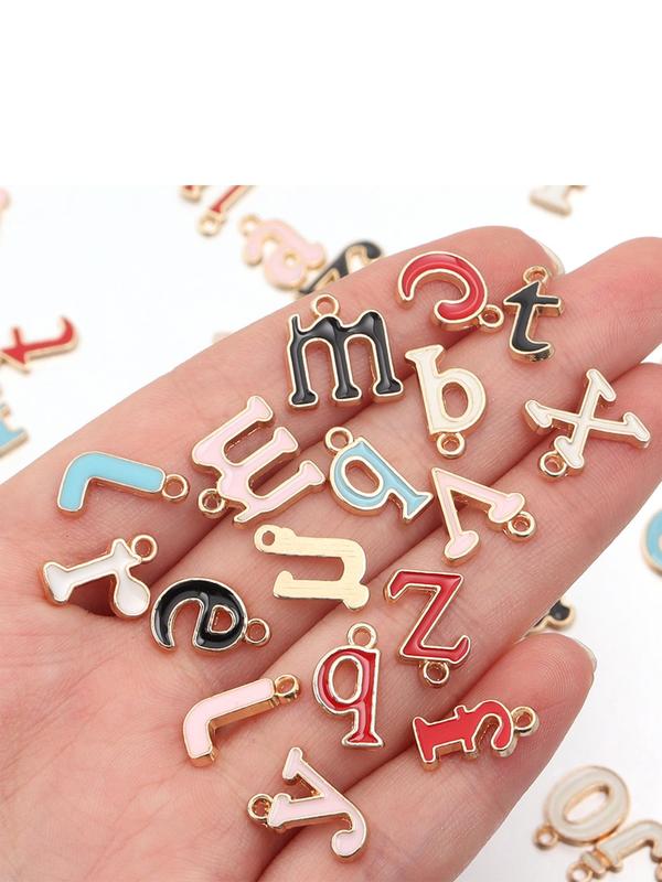 Letter Design Alloy Pendant, Fashionable Jewelry Accessories for DIY Necklace & Bracelet & Earrings, Trendy All-match & Exquisite DIY Jewelry for Birthday Gift