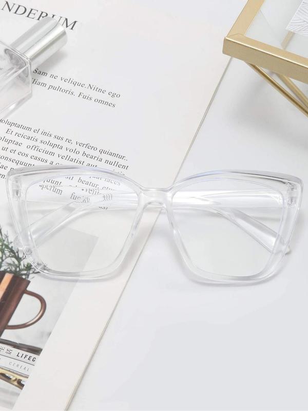 Women's Cute Cat Eye Frame Eyeglasses, Fashion Eyeglasses for Daily Wear, Fashion Accessories for Women & Girls