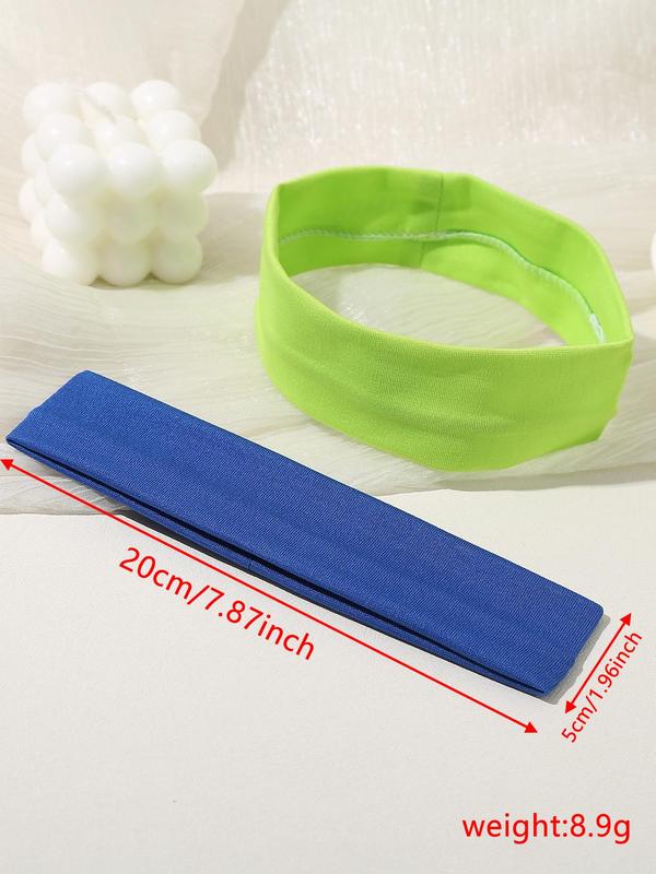 Solid Color Hair Band (18pcs), Sporty Elastic Hair Band, Hair Accessories for Women & Girls, Headwear Suitable for Sports Outdoors Yoga Back To School